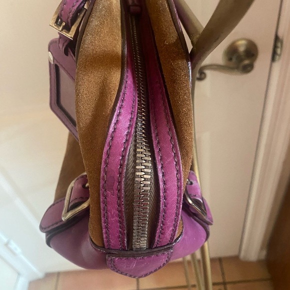 Prada Suede and leather Shoulder Bag - Picture 6 of 16